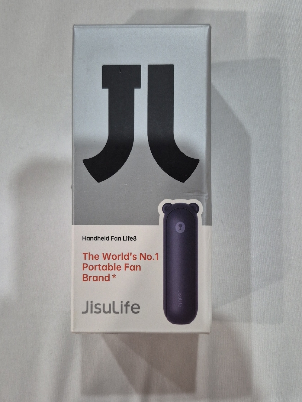 Jisulife Handheld Portable Fan in Deep Purple Bear Design New In Box